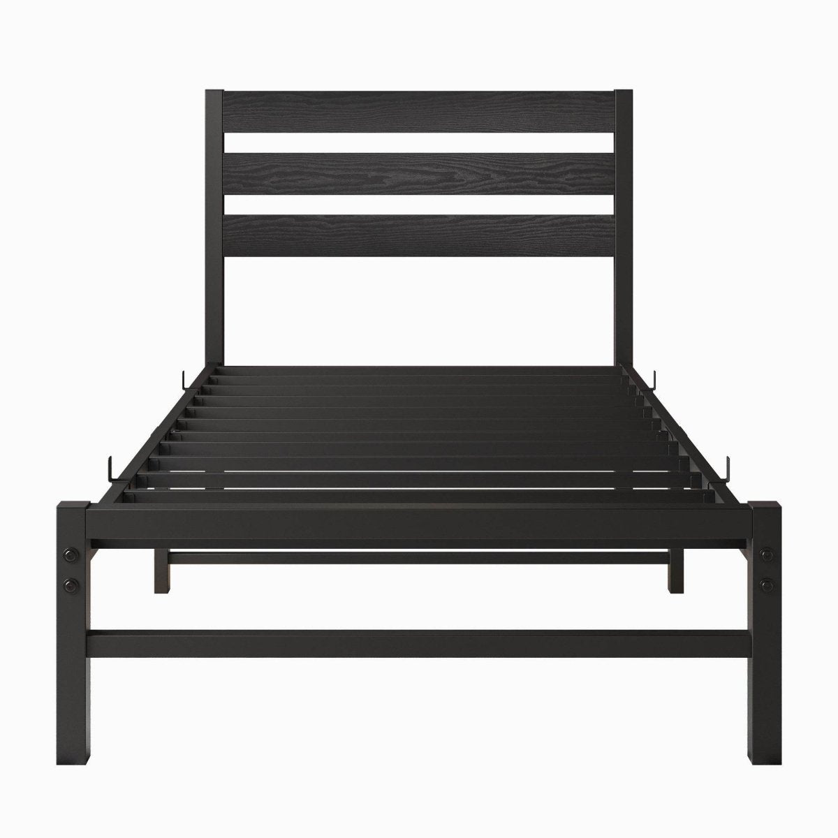 Twin Metal And Wood Platform Bed Frame With Storage - Serenova - Omega Lifestyles