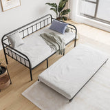 Twin Metal Frame Daybed With Trundle And Headboard - Serenova - Omega Lifestyles