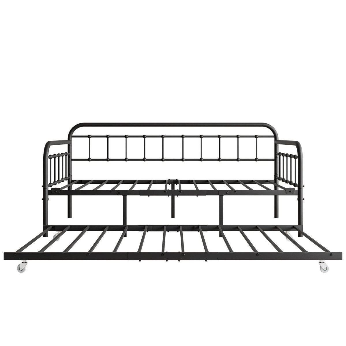Twin Metal Frame Daybed With Trundle And Headboard - Serenova - Omega Lifestyles