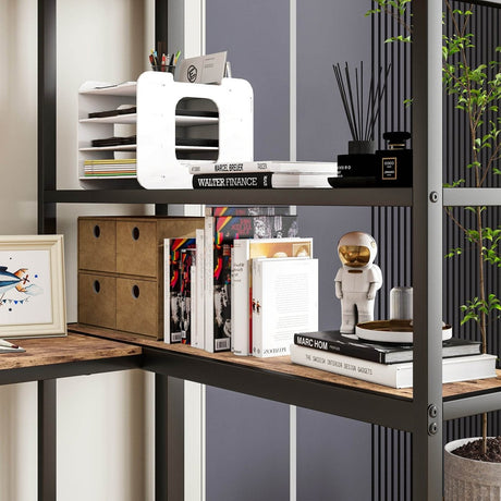 Twin Metal Loft Bed Frame With L-Shaped Desk And Charging - Omega Lifestyles