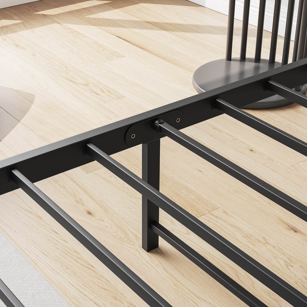 Twin Metal Wood Bed Frame With Storage Headboard - Serenova - Omega Lifestyles