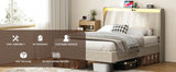 Twin Metal Wood Platform Bed Frame With Upholstered Headboard - Serenova - Omega Lifestyles