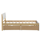 Twin Modern White High Gloss Bed Frame With Drawers - Serenova - Omega Lifestyles