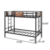 Twin Over Twin Heavy Duty Metal Bunk Bed Frame - Serenova - Omega Lifestyles