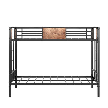 Twin Over Twin Heavy Duty Metal Bunk Bed Frame - Serenova - Omega Lifestyles