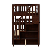 Twin - Over - Twin Solid Wood Stairway Bunk Bed With Trundle - Serenova - Omega Lifestyles