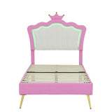 Twin Plush Upholstered Bed Frame With LED Lights - Serenova - Omega Lifestyles