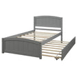 Twin Solid Pine Wood Platform Bed With Trundle - Serenova - Omega Lifestyles
