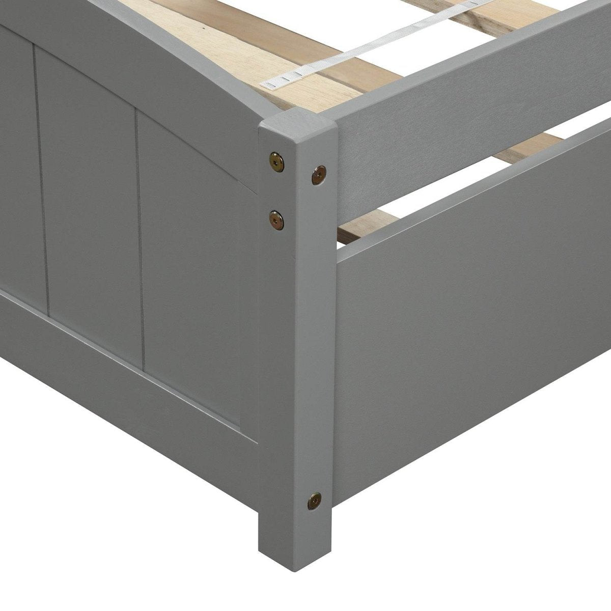 Twin Solid Pine Wood Platform Bed With Trundle - Serenova - Omega Lifestyles