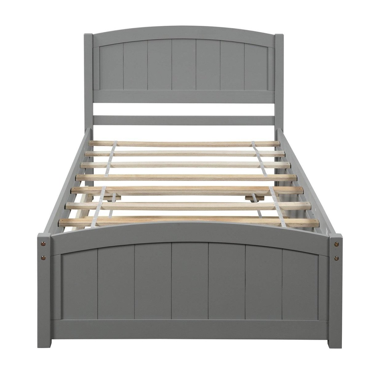 Twin Solid Pine Wood Platform Bed With Trundle - Serenova - Omega Lifestyles