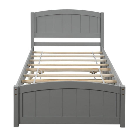 Twin Solid Pine Wood Platform Bed With Trundle - Serenova - Omega Lifestyles