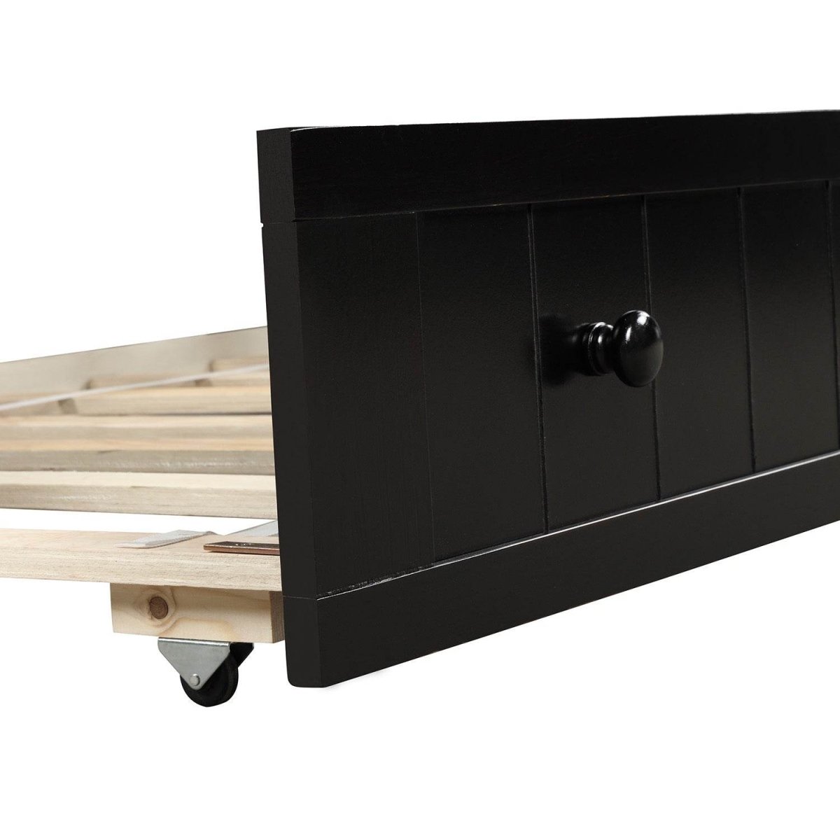 Twin Solid Wood Espresso Daybed With Trundle Bed Frame - Serenova - Omega Lifestyles