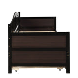 Twin Solid Wood Espresso Daybed With Trundle Bed Frame - Serenova - Omega Lifestyles
