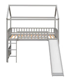 Twin Solid Wood Loft Bed With Slide - Sleep Galleria