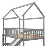 Twin Solid Wood Loft Bed With Slide - Sleep Galleria