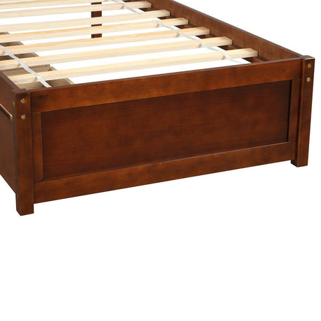 Twin Solid Wood Platform Bed Frame With Storage Drawers - Serenova - Omega Lifestyles