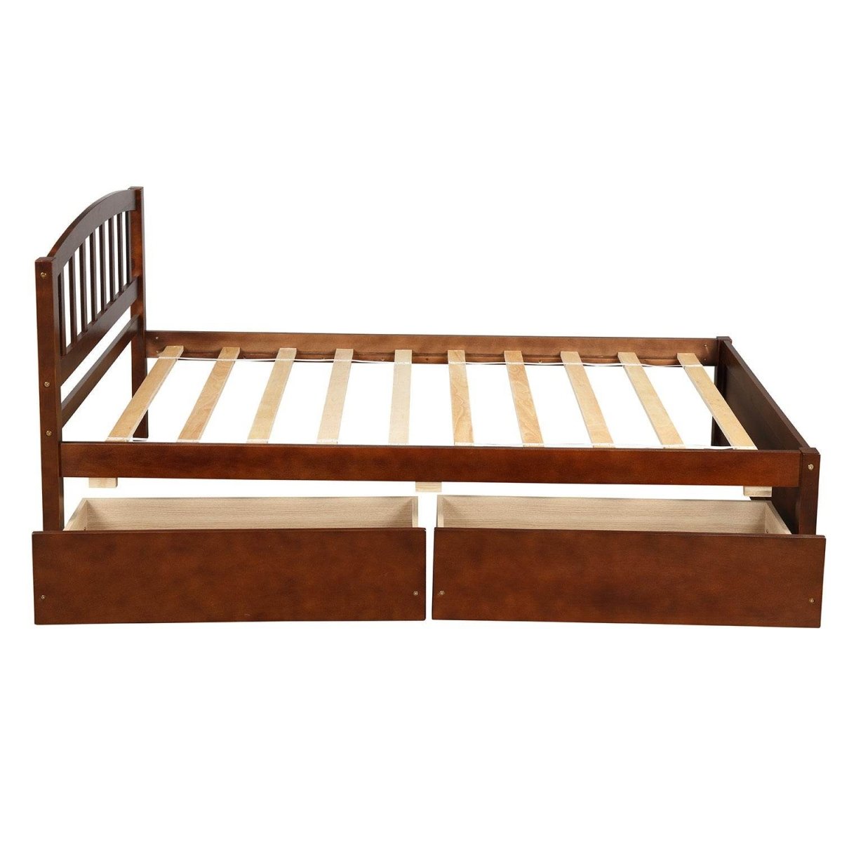Twin Solid Wood Platform Bed Frame With Storage Drawers - Serenova - Omega Lifestyles