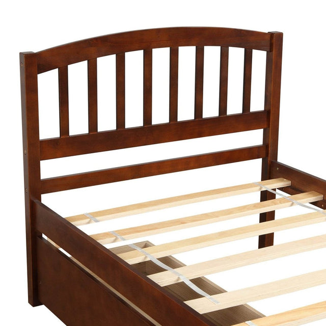 Twin Solid Wood Platform Bed Frame With Storage Drawers - Omega Lifestyles