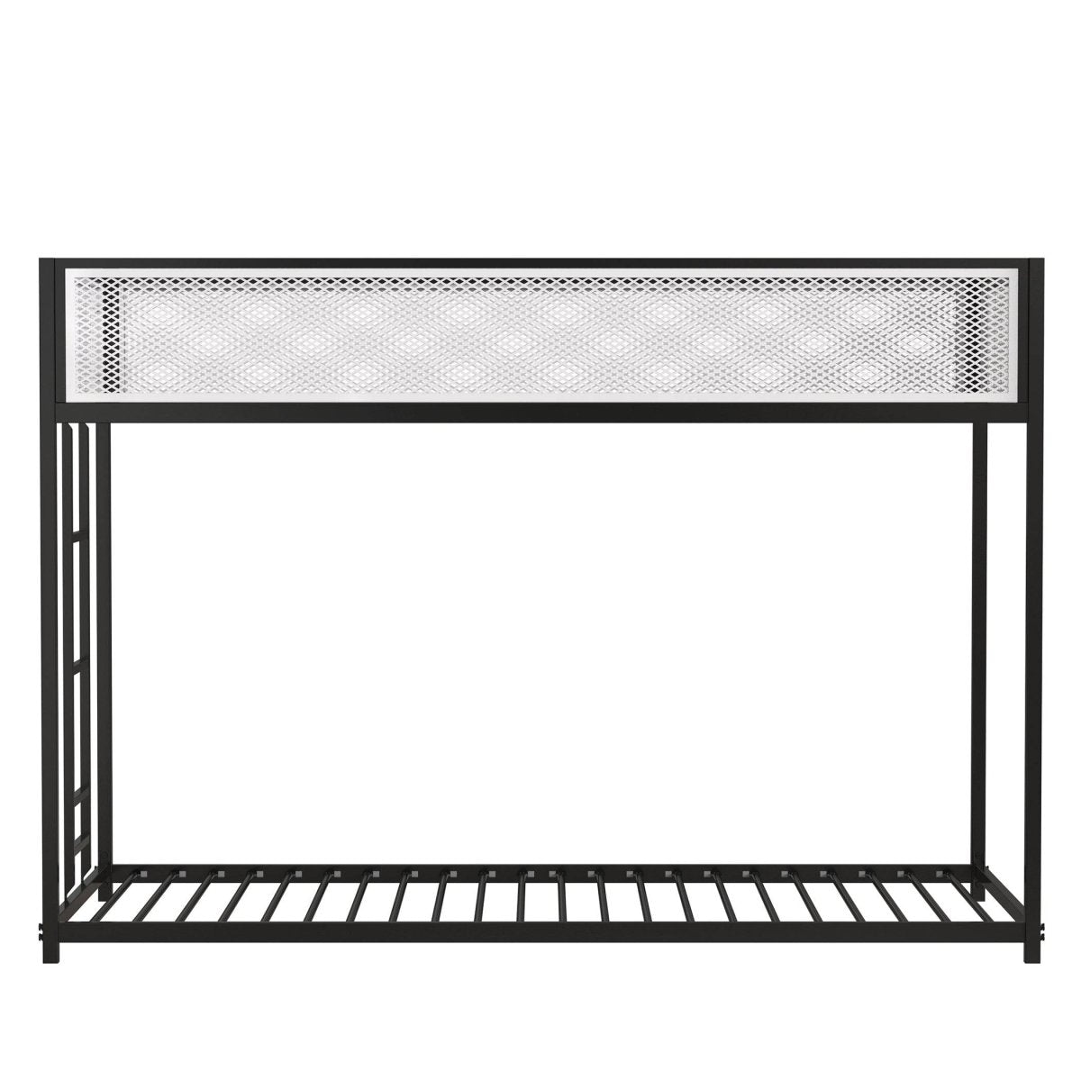 Twin Twin Metal Bunk Bed With Ladder And Guardrails - Serenova - Omega Lifestyles