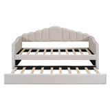 Twin Velvet Upholstered Daybed With Trundle And USB Ports - Sleep Galleria