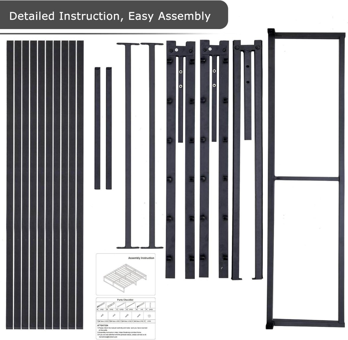 Twin XL 16 - Inch Heavy - Duty Metal Platform Bed Frame - Serenova - Omega Lifestyles