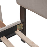 Upholstered Platform Bed With Drawers And Twin XL Trundle - Omega Lifestyles