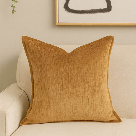 Velvet Mocha Glow Plush Throw Pillow 20 - Inch - Serenova - Omega Lifestyles