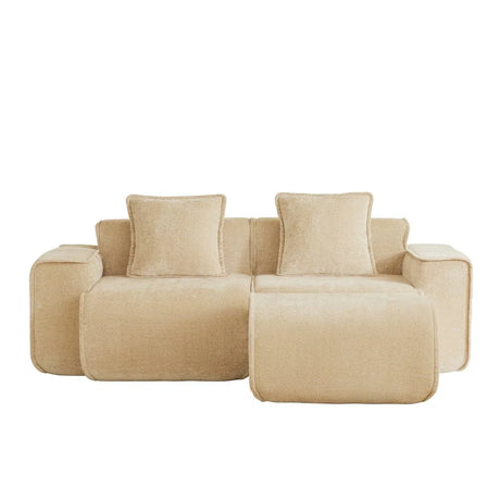 Velvet Modular 2-Seat L Shape Sectional Sofa - Omega Lifestyles