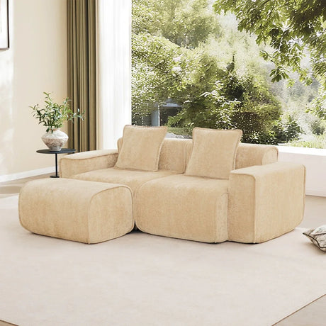 Velvet Modular 2-Seat L Shape Sectional Sofa - Omega Lifestyles