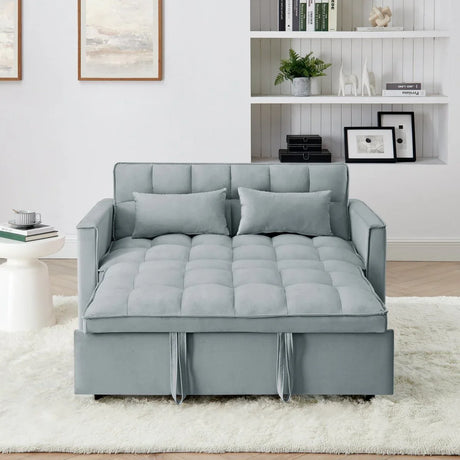 Velvet Upholstered Foldable Adjustable Back Sofa Bed - Omega Lifestyles