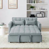 Velvet Upholstered Foldable Adjustable Back Sofa Bed - Omega Lifestyles