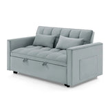 Velvet Upholstered Foldable Adjustable Back Sofa Bed - Omega Lifestyles
