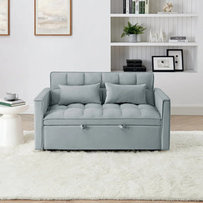 Velvet Upholstered Foldable Adjustable Back Sofa Bed - Omega Lifestyles