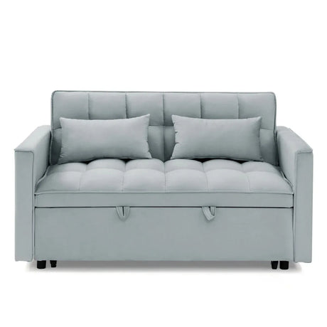 Velvet Upholstered Foldable Adjustable Back Sofa Bed - Omega Lifestyles