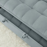 Velvet Upholstered Foldable Adjustable Back Sofa Bed - Omega Lifestyles
