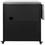 Versatile Matte Black Iron Stainless Steel Outdoor Cabinet - Omega Lifestyles