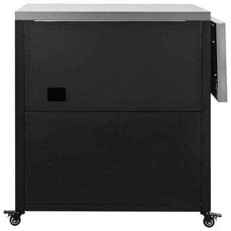 Versatile Matte Black Iron Stainless Steel Outdoor Cabinet - Serenova - Omega Lifestyles