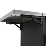 Versatile Matte Black Iron Stainless Steel Outdoor Cabinet - Omega Lifestyles