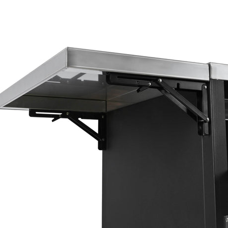 Versatile Matte Black Iron Stainless Steel Outdoor Cabinet - Serenova - Omega Lifestyles