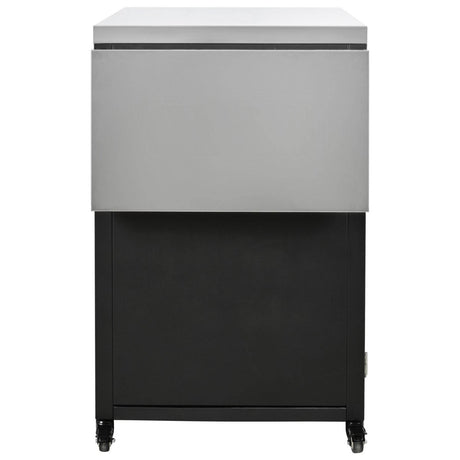 Versatile Matte Black Iron Stainless Steel Outdoor Cabinet - Serenova - Omega Lifestyles
