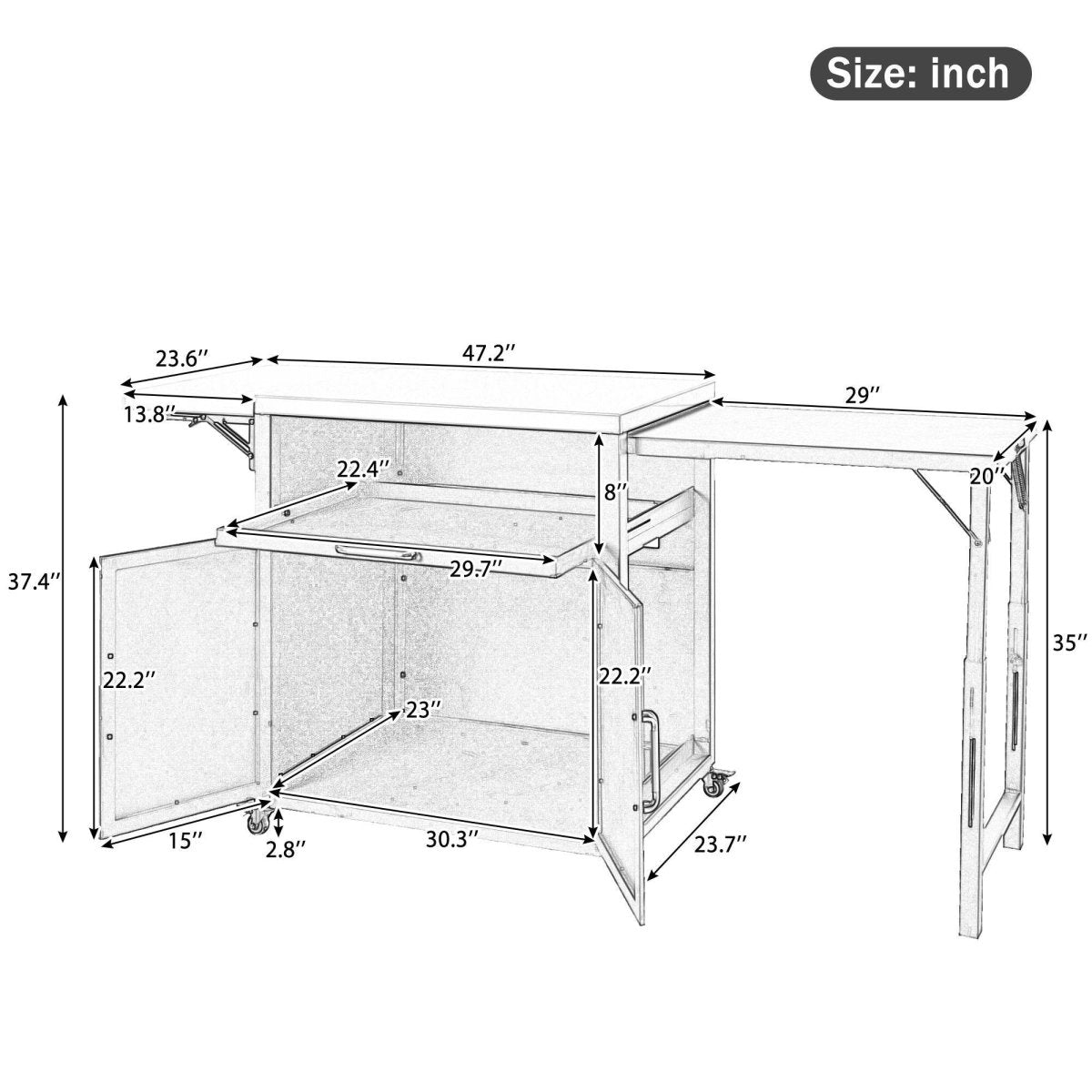 Versatile Matte Black Iron Stainless Steel Outdoor Cabinet - Omega Lifestyles