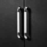 Versatile Matte Black Iron Stainless Steel Outdoor Cabinet - Omega Lifestyles