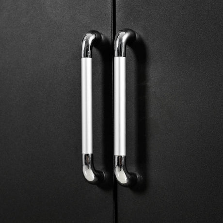 Versatile Matte Black Iron Stainless Steel Outdoor Cabinet - Serenova - Omega Lifestyles