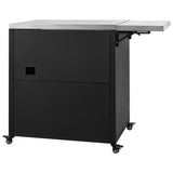 Versatile Matte Black Iron Stainless Steel Outdoor Cabinet - Omega Lifestyles