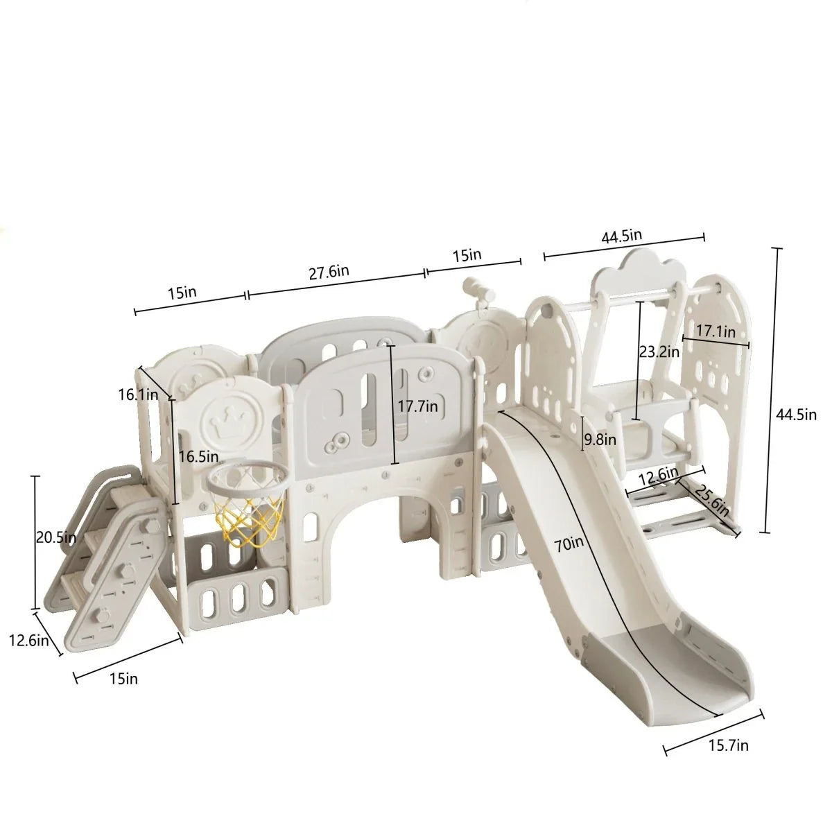Versatile Toddler Slide 11-in-1 Activity Center Polyethylene - Omega Lifestyles