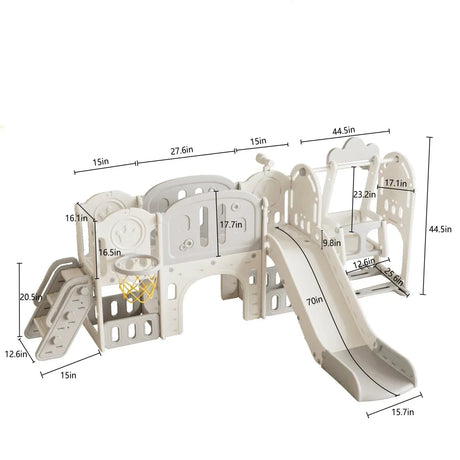 Versatile Toddler Slide 11-in-1 Activity Center Polyethylene - Omega Lifestyles