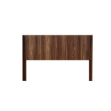 Walnut Solid Wood Queen Wingback Fluted Panel Headboard - Serenova - Omega Lifestyles