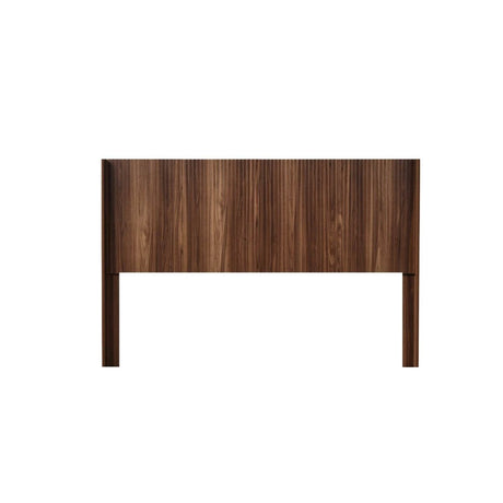 Walnut Solid Wood Queen Wingback Fluted Panel Headboard - Serenova - Omega Lifestyles