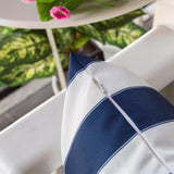 Weather Resistant Navy Polyester Indoor Outdoor Pillow 14x20 - Serenova - Omega Lifestyles