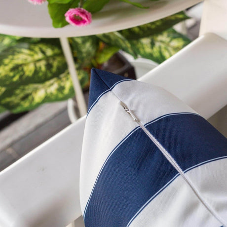 Weather Resistant Navy Polyester Indoor Outdoor Pillow 14x20 - Serenova - Omega Lifestyles